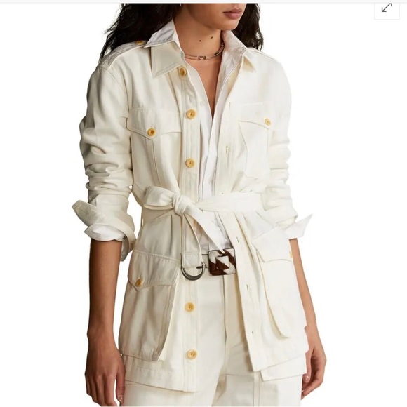 Eleanor P Brenner 100%Silk Women's Belted Shacket Size 10 Vintage - Picture 11 of 11